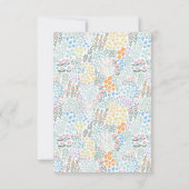 モダンフローラカラフル開花ベビーシャワーベビー サンキューカード (裏面)