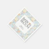 モダンフローラカラフル開花ベビーシャワーベビー スタンダードカクテルナプキン (角)