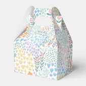 モダンフローラカラフル開花ベビーシャワーベビー フェイバーボックス (裏面サイド)