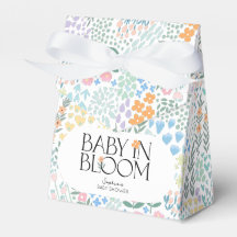 モダンフローラカラフル開花ベビーシャワーベビー