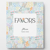 モダンフローラカラフル開花ベビーシャワーベビー フォトプラーク (正面)