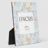 モダンフローラカラフル開花ベビーシャワーベビー フォトプラーク (側面)