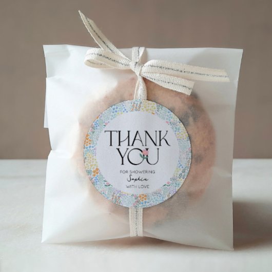 モダンフローラカラフル開花ベビーシャワーベビー ラウンドシール