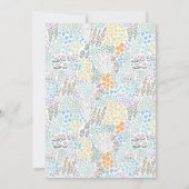 モダンフローラカラフル開花ベビーシャワーベビー 招待状 (裏面)