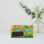 モダンフローラガーデンのテキストの追加 名刺 (スタンド正面)