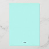 モダンフローラガーデン引っ越し祝いパーティーパーティー 箔招待状 (裏面)