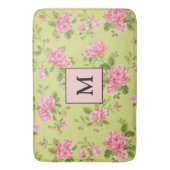 モダンフローラグリーンバラ バスマット (正面縦)