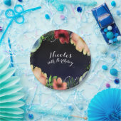 モダンフローラグローシックエレガント夕べパーティー ペーパープレート (パーティー)