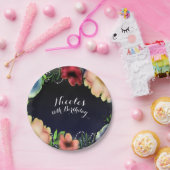 モダンフローラグローシックエレガント夕べパーティー ペーパープレート (パーティー)