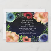 モダンフローラグローシック夕べパーティの招待状 招待状 (正面)