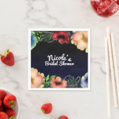 モダンフローラグローシック夕べパーティー披露宴 スタンダードカクテルナプキン (インサイチュ)