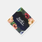 モダンフローラグローシック夕べパーティー披露宴 スタンダードカクテルナプキン (角)