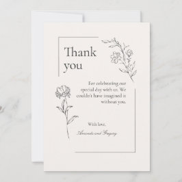 モダンフローラサンキューカード サンキューカード