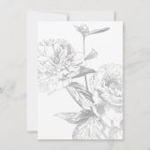 モダンフローラシンプルのシルバーパープル 招待状 (裏面)