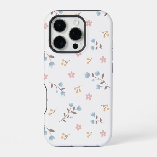 モダンフローラシームレスパターン iPhoneケース (裏面)