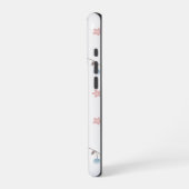 モダンフローラシームレスパターン iPhoneケース (左側面)