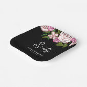 モダンフローラスクリプト60誕生日 ペーパープレート (傾斜あり)