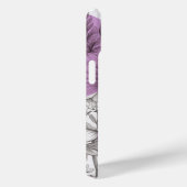 モダンフローラスケッチ薄紫紫レトロ円 Case-Mate iPhoneケース (裏面 / 右)