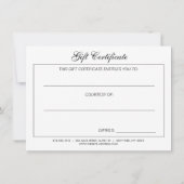 モダンフローラストライプリースサロン贈与証 (裏面)