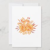 モダンフローラテラコタ素朴結婚ズ セーブザデート (裏面)