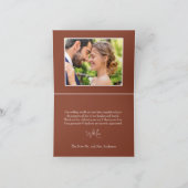 モダンフローラテラコッタ写結婚真 サンキューカード (内部)