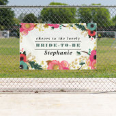 モダンフローラデザインラージブライダルシャワーバナー 横断幕 (インサイチュ)