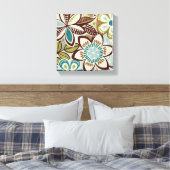 モダンフローラデザイン キャンバスプリント (インサイチュ (寝室))