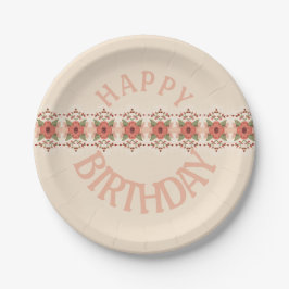 モダンフローラデザイン ペーパープレート