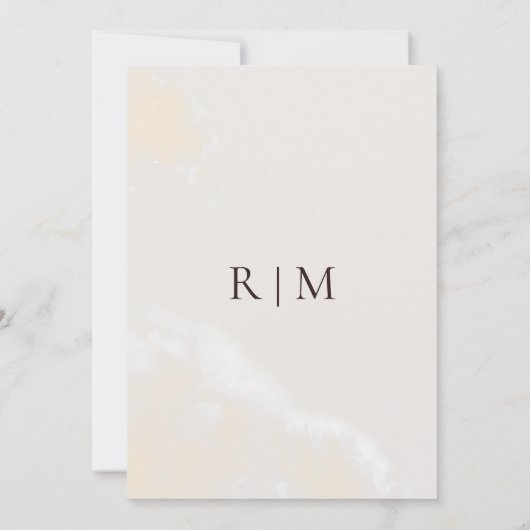 モダンフローラネイビ伝統的ーのフレ結婚ーム 招待状 (裏面)