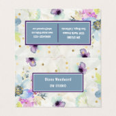 モダンフローラバックグラウンド名刺 名刺 (外部フラット)