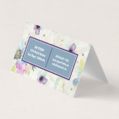 モダンフローラバックグラウンド名刺 名刺 (裏面)