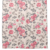 モダンフローラバラ シャワーカーテン (正面)