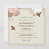 モダンフローラバードケ結婚ージ 招待状 (裏面)