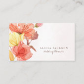 モダンフローラパステル水彩ウェディングプランナー 名刺 (正面)