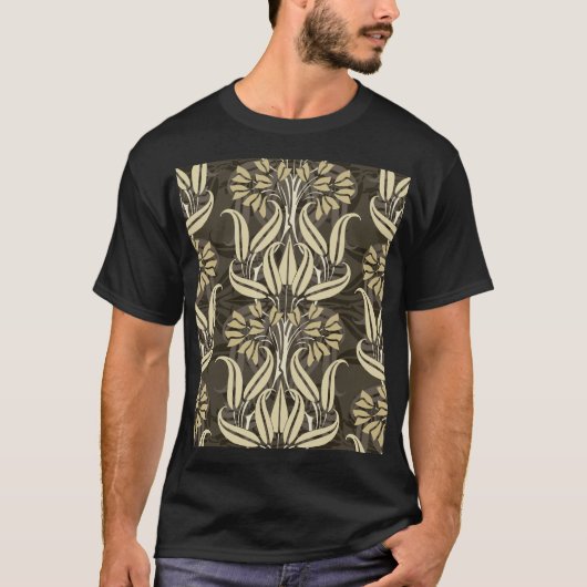 モダンフローラパタスタイリッシューン Tシャツ (正面)
