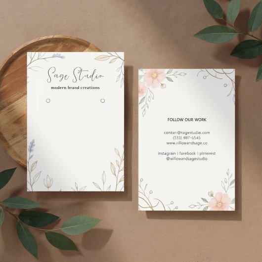 モダンフローラパーソナライズされたイヤリング表示ジュエリー