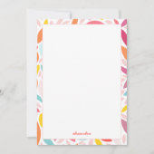 モダンフローラピンク名前をカスタムする数々のカラーピンク サンキューカード (正面)