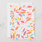 モダンフローラピンク名前をカスタムする数々のカラーピンク サンキューカード (裏面)