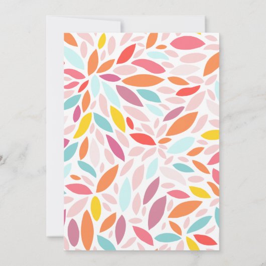 モダンフローラピンク名前をカスタムする数々のカラーピンク サンキューカード (裏面)