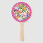 モダンフローラピ結婚ンクのゲストファン ハンドファン (裏面)