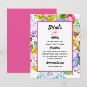 モダンフローラピ結婚ンク詳細 エンクロージャーカード (正面/裏面)