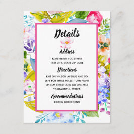 モダンフローラピ結婚ンク詳細 エンクロージャーカード