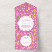 モダンフローラピ結婚ンク オールインワン招待状 (内側)