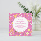 モダンフローラピ結婚ンク 招待状 (スタンド正面)