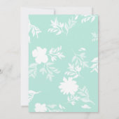 モダンフローラフォントグラードパーティー 招待状 (裏面)