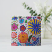 モダンフローラフラットグリーティングカード (スタンド正面)