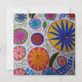 モダンフローラフラットグリーティングカード