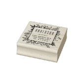 モダンフローラフレームファミリ名差出人住所 ラバースタンプ (スタンプ)