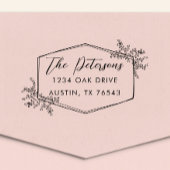 モダンフローラフレーム差出人住所 セルフインキングスタンプ