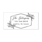 モダンフローラフレーム差出人住所 セルフインキングスタンプ (デザイン)